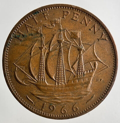 1966 Elizabeth II 2nd Half-Penny Coin | Fine Collectable Grade