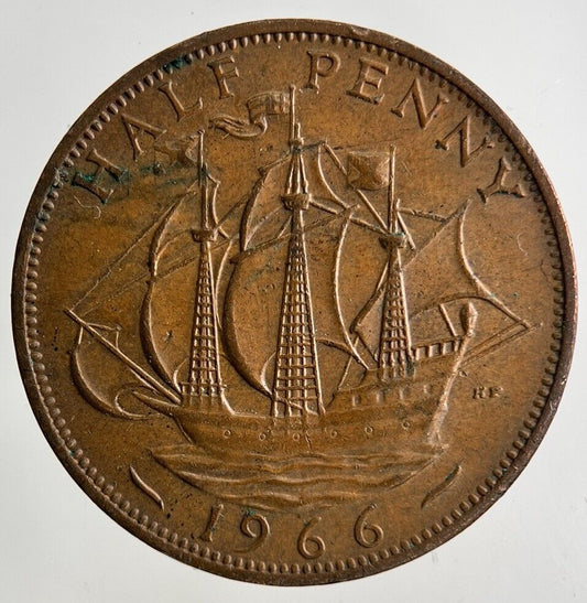1966 Elizabeth II 2nd Half-Penny Coin | Fine Collectable Grade