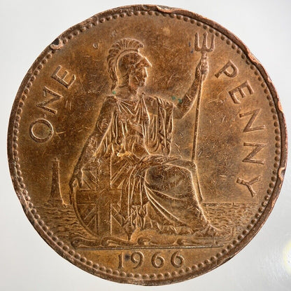 1966 Elizabeth II 2nd One Penny Coin | Fine Collectable Grade