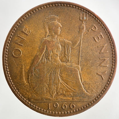 1966 Elizabeth II 2nd One Penny Coin | Collectable Grade