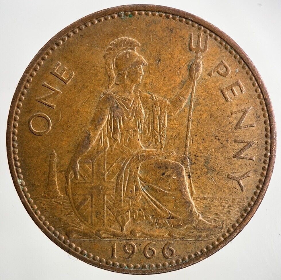 1966 Elizabeth II 2nd One Penny Coin | Fine Collectable Grade