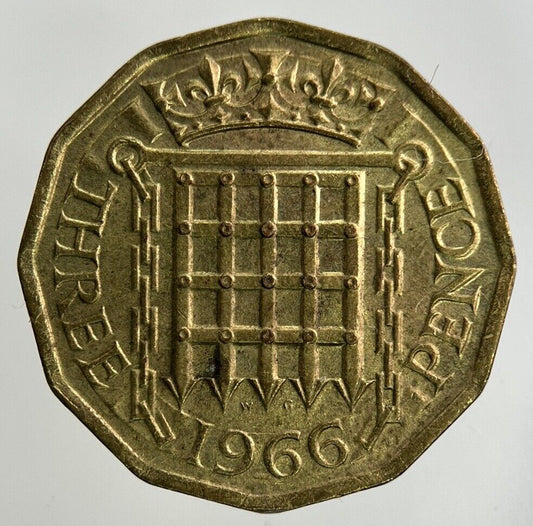 1966 Elizabeth II 2nd Brass Threepence Coin | Fine Collectable Grade