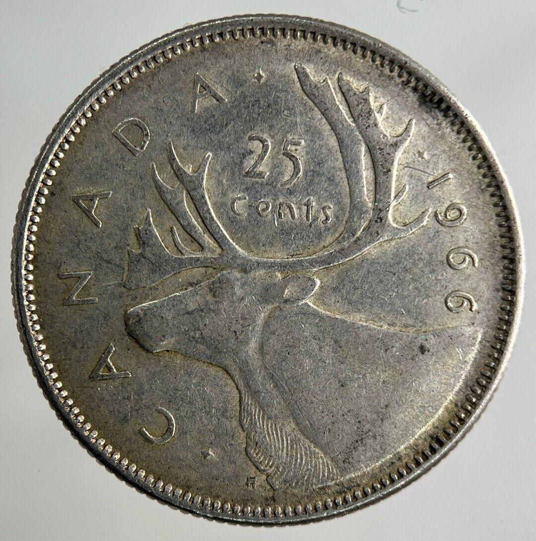1966 Canada 25 Cents Silver Coin | Fine Collectable Grade