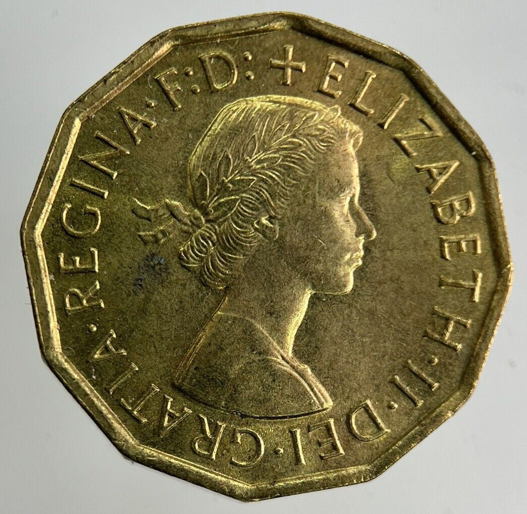 1966 Elizabeth II 2nd Brass Threepence Coin | Very High Grade