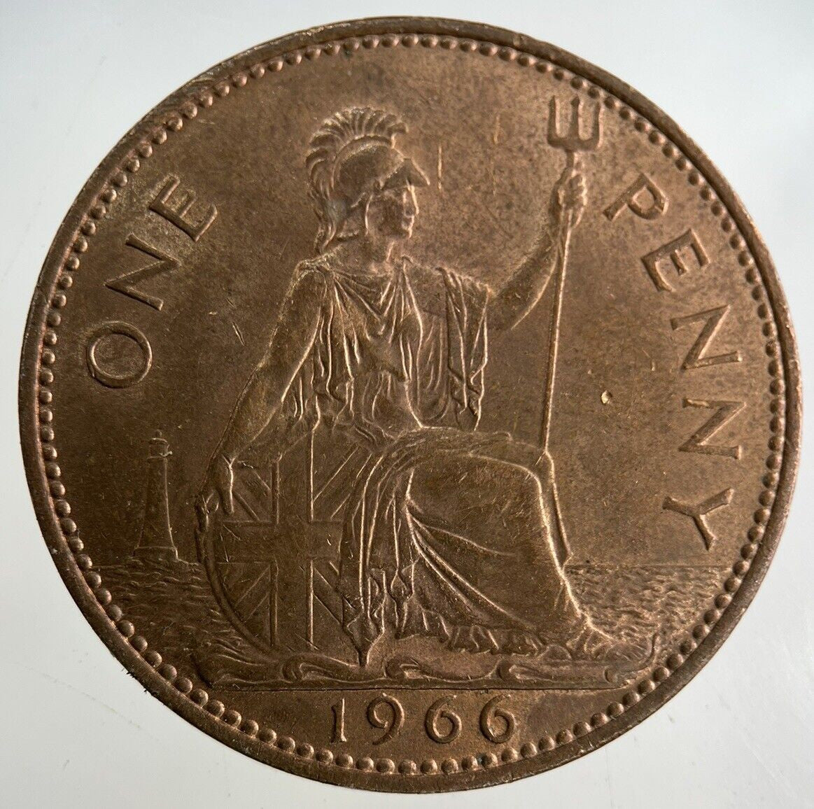 1966 Elizabeth II 2nd One Penny Coin | Very Fine Grade