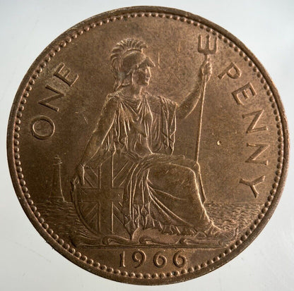 1966 Elizabeth II 2nd One Penny Coin | Very Fine Grade