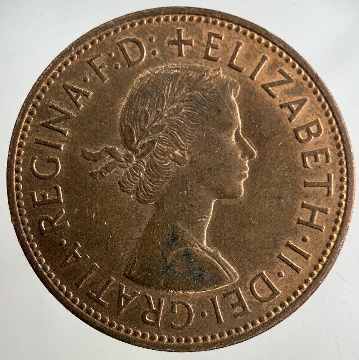 1966 Elizabeth II 2nd One Penny Coin | Very Fine Grade