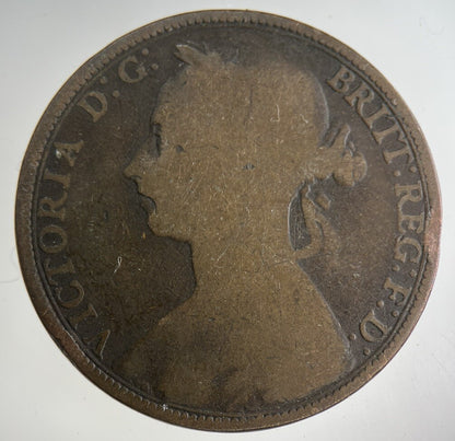1892 Victoria One Penny Coin | Collectable Grade