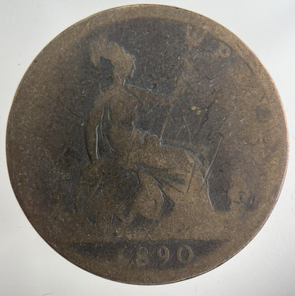 1890 Victoria One Penny Coin | Collectable Grade