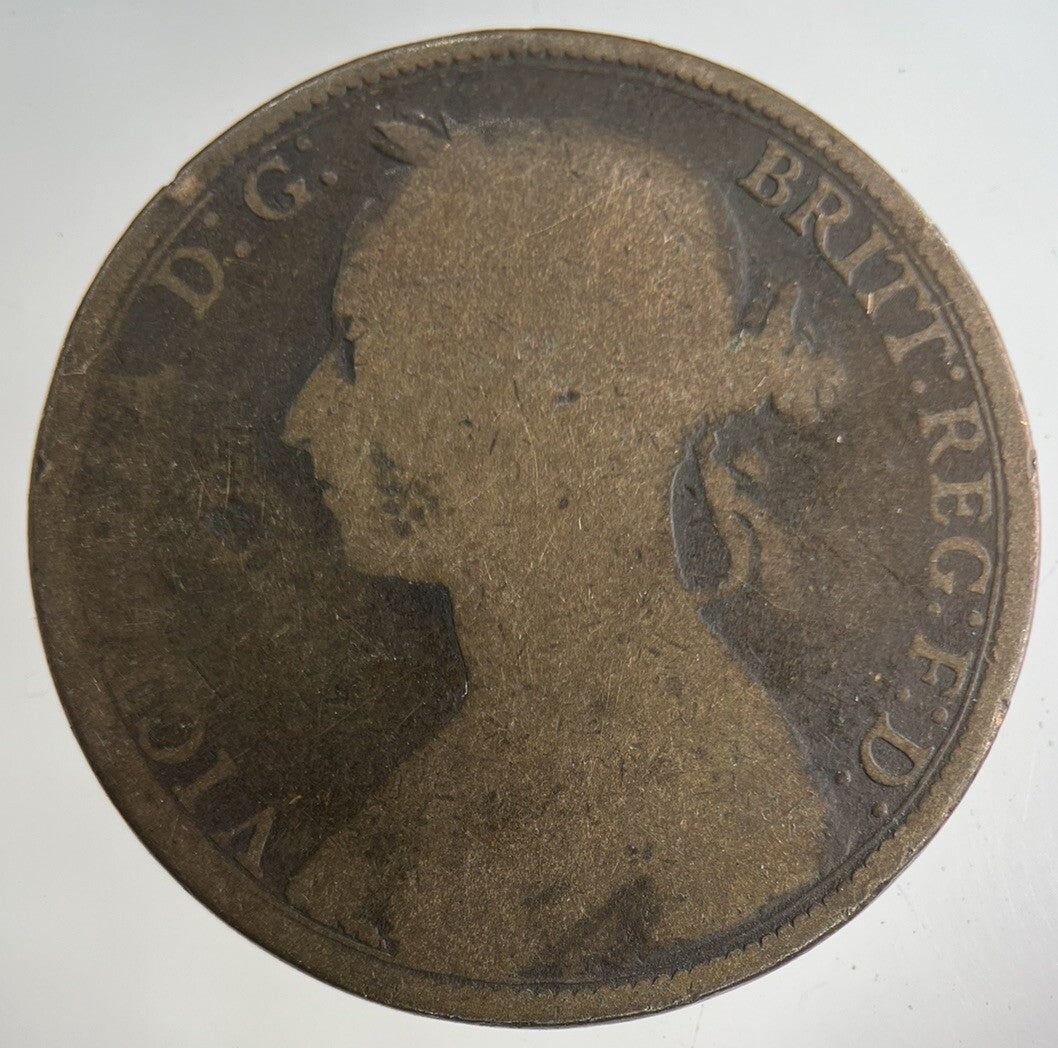 1890 Victoria One Penny Coin | Collectable Grade