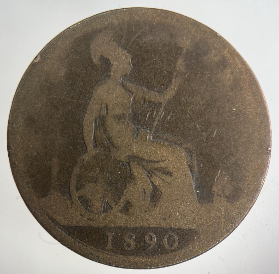 1890 Victoria One Penny Coin | Collectable Grade