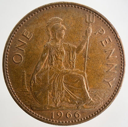 1966 Elizabeth II One Penny Coin | Very High Grade