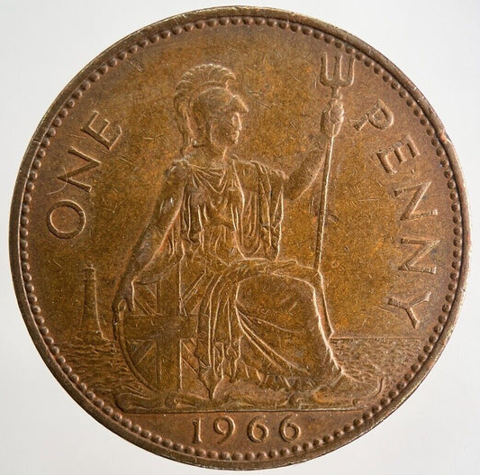 1966 Elizabeth II One Penny Coin | Very High Grade