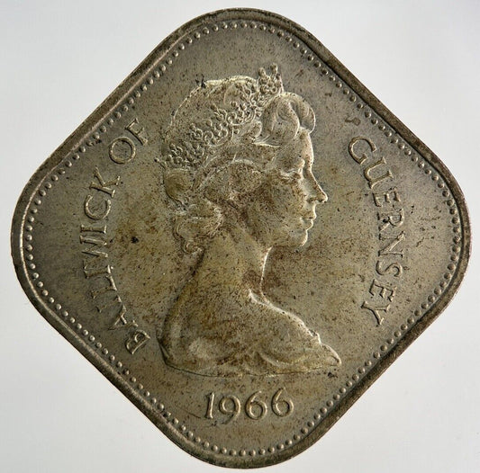 1966 Guernsey 10 Shillings Coin | Very High Grade | a6254