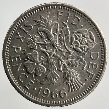 1966 Elizabeth II 2nd Sixpence Coin | Very High Grade