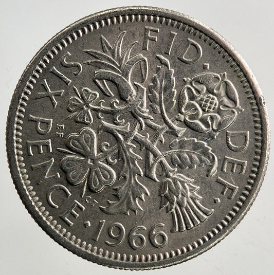 1966 Elizabeth II 2nd Sixpence Coin | Very High Grade