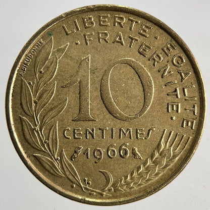 1966 France 10 Centimes Coin | Fine Collectable Grade