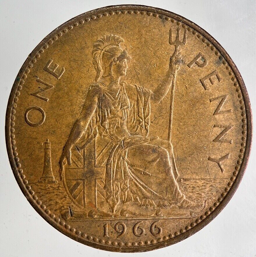 1966 Elizabeth II One Penny Coin | Very High Grade
