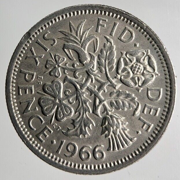 1966 Elizabeth II 2nd Sixpence Coin | Fine Collectable Grade