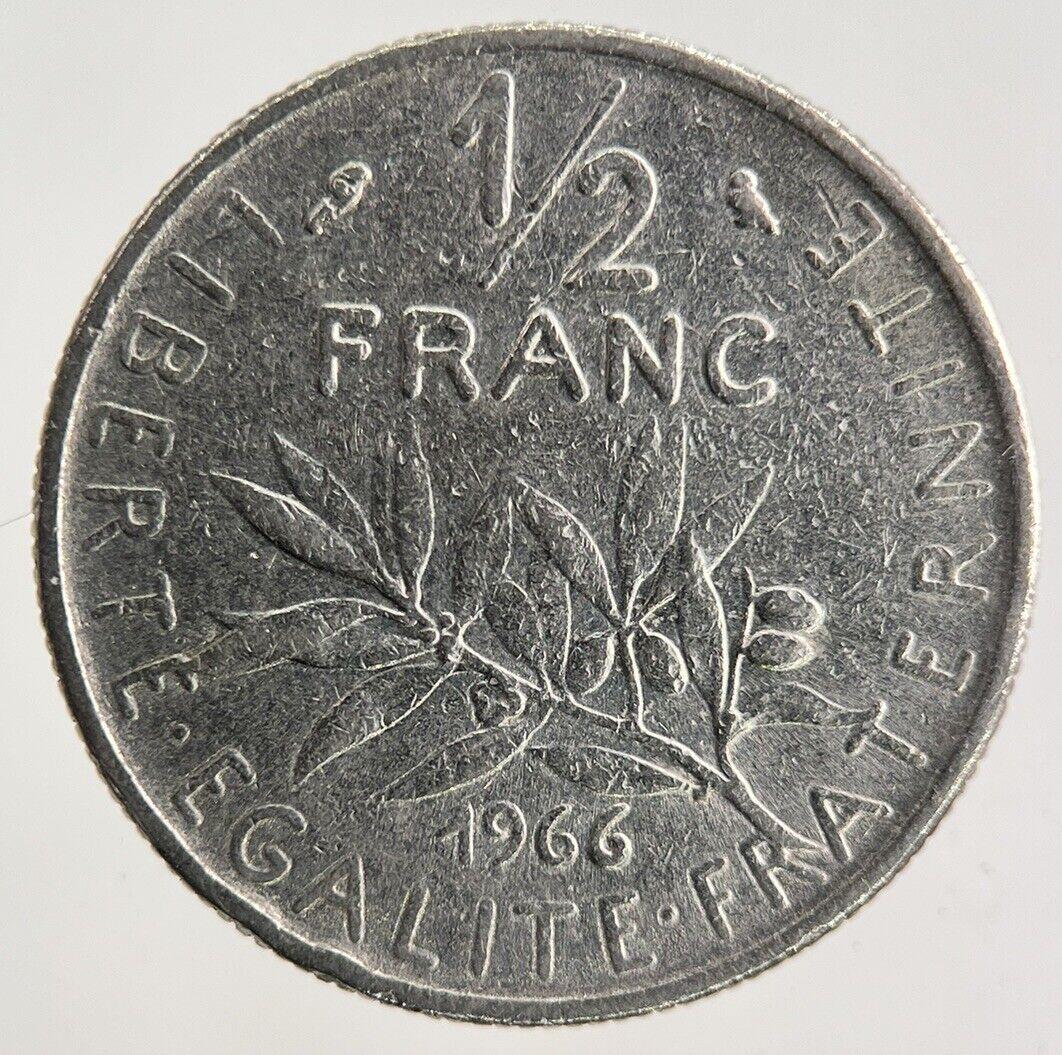 1966 France 1/2 Half Franc Coin | Fine Collectable Grade