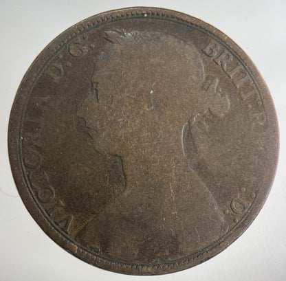 1891 Victoria One Penny Coin | Collectable Grade