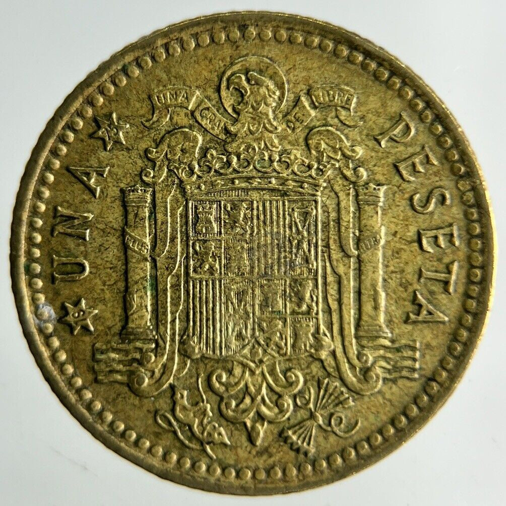 1966 Spain 1 Una Peseta Coin | Fine Collectable Grade