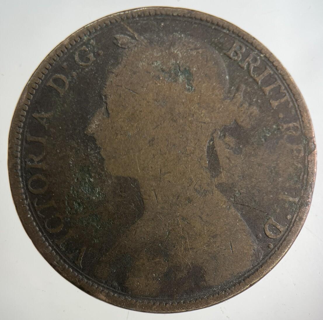 1893 Victoria One Penny Coin | Collectable Grade