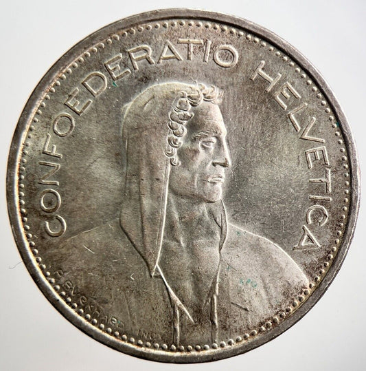 1966 Switzerland 5 Five Francs Silver Coin | Very High Grade | a3662