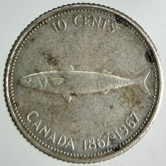 1967 Canada 10 Cents Silver Coin | Fine Collectable Grade