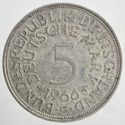 1966-G Germany 5 Mark Silver Coin | Very High Grade