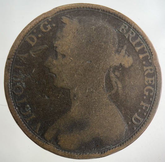 1889 Victoria One Penny Coin | Collectable Grade