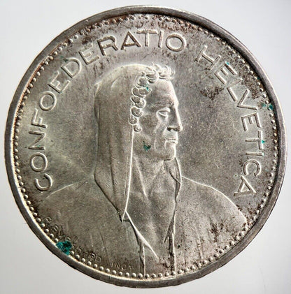 1966 Switzerland 5 Five Francs Silver Coin | Very High Grade | a3661