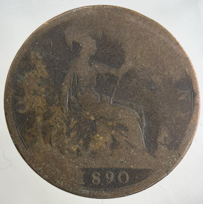 1890 Victoria One Penny Coin | Collectable Grade
