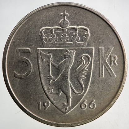 1966 Norway 5 Kroner Coin | Fine Collectable Grade