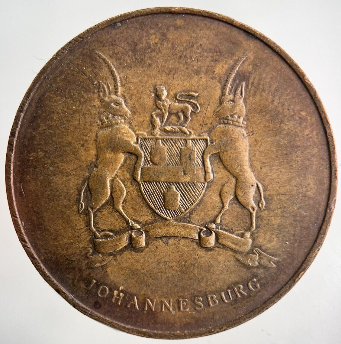 1966 South Africa 5 Years Commemoration Johannesburg Coin Medal | Fine Grade