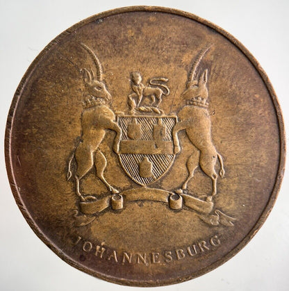 1966 South Africa 5 Years Commemoration Johannesburg Coin Medal | Fine Grade