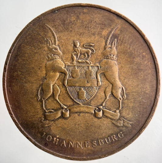 1966 South Africa 5 Years Commemoration Johannesburg Coin Medal | Fine Grade