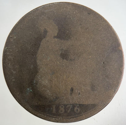 1876 Victoria One Penny Coin | Collectable Grade