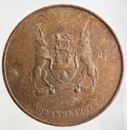 1966 South Africa 5 Years Commemoration Johannesburg Coin Medal | Fine Grade