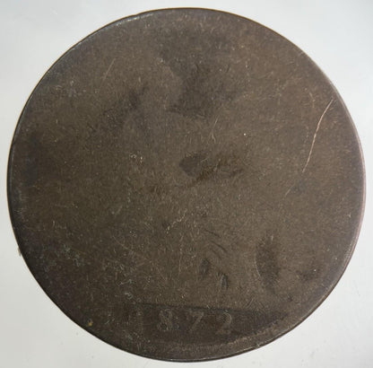 1872 Victoria One Penny Coin | Collectable Grade