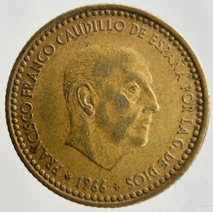 1966 Spain 1 Peseta Coin | Fine Collectable Grade