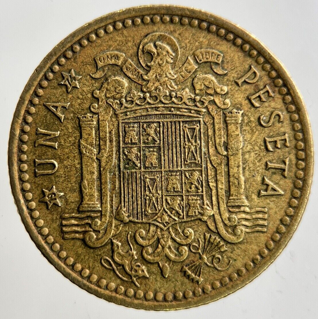 1966 Spain 1 Peseta Coin | Fine Collectable Grade