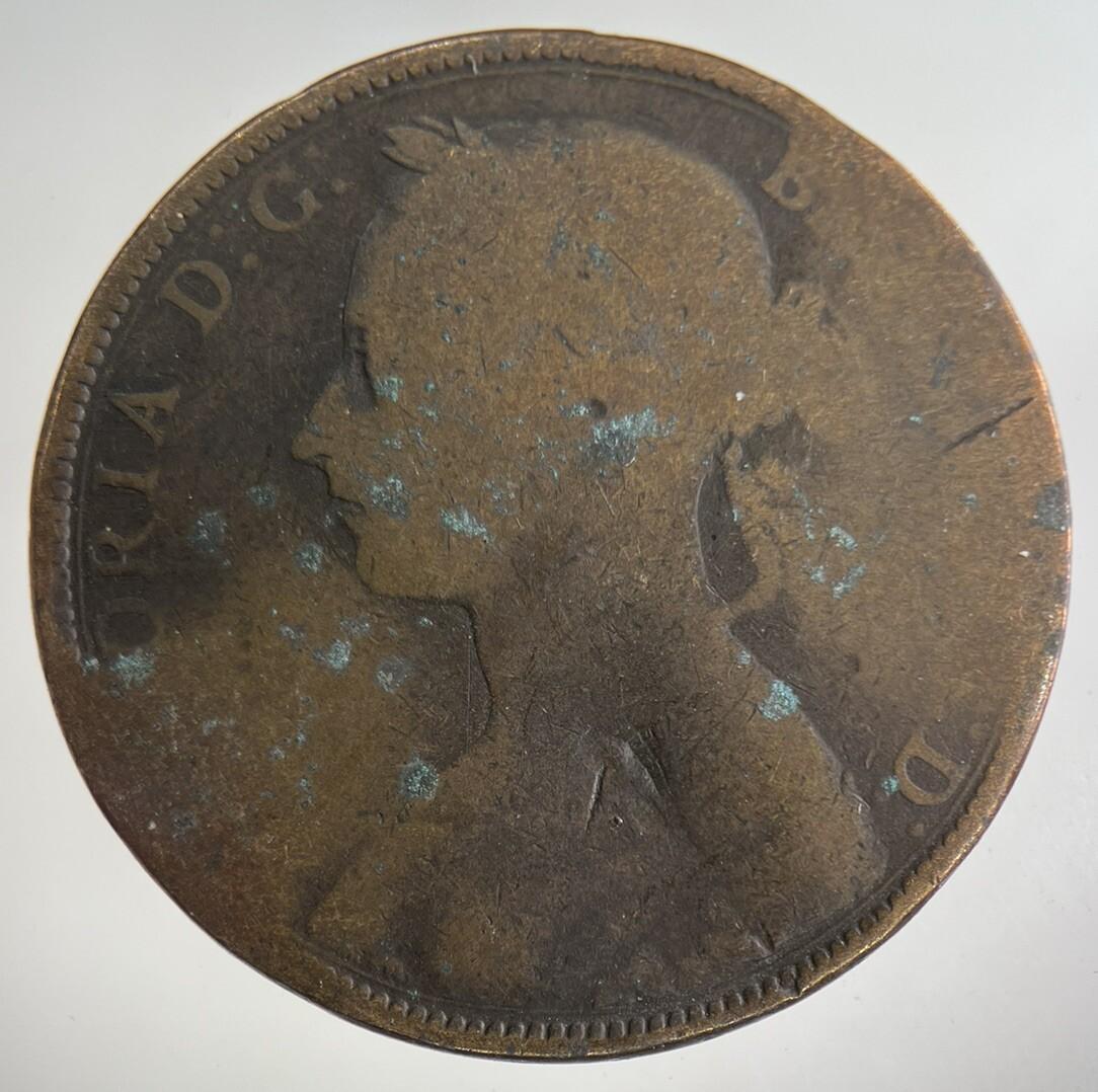 1892 Victoria One Penny Coin | Collectable Grade