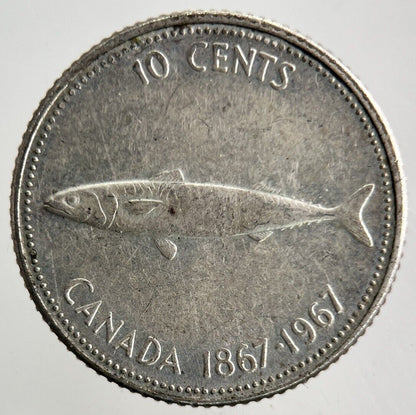 1967 Canada 10 Cents Silver Coin | Fine Collectable Grade