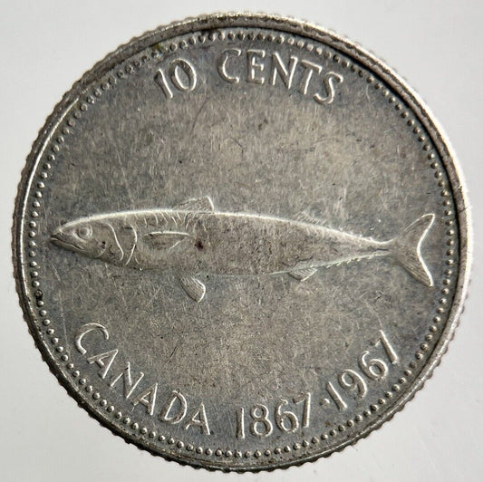 1967 Canada 10 Cents Silver Coin | Fine Collectable Grade