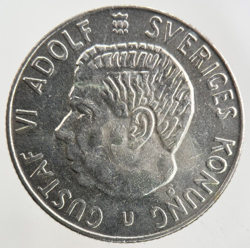 1966 Sweden 1 Krona Silver Coin | Fine Collectable Grade