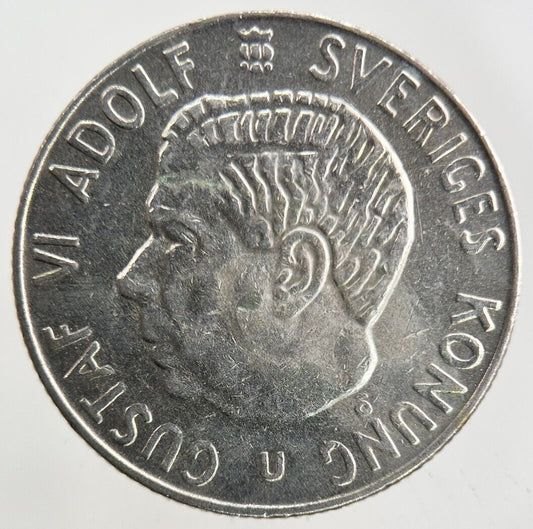 1966 Sweden 1 Krona Silver Coin | Fine Collectable Grade