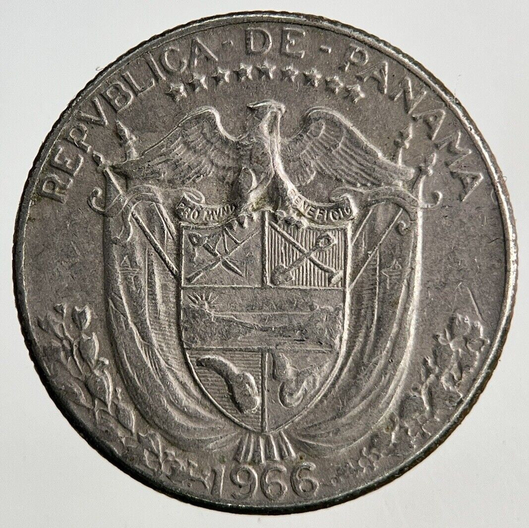 1966 Panama Un Decimo 1/10 Balboa Coin | Fine Collectable Grade