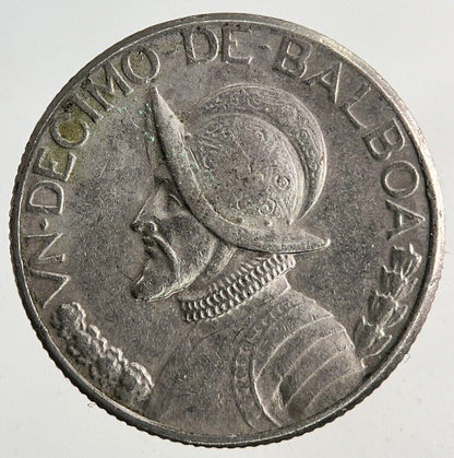 1966 Panama Un Decimo 1/10 Balboa Coin | Fine Collectable Grade
