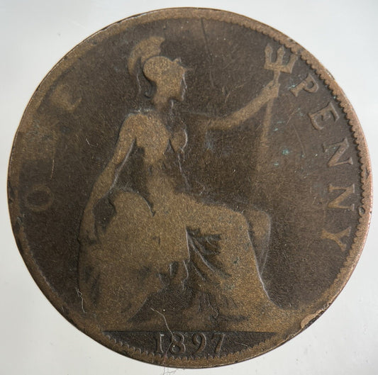 1897 Victoria One Penny Coin | Collectable Grade